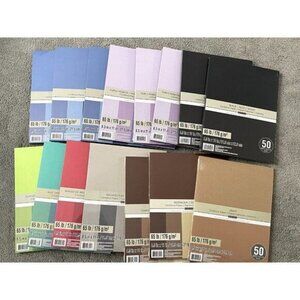 Recollections 8.5x11" Cardstock Paper 65lb Lot of 15 Packs Assorted Solid Colors